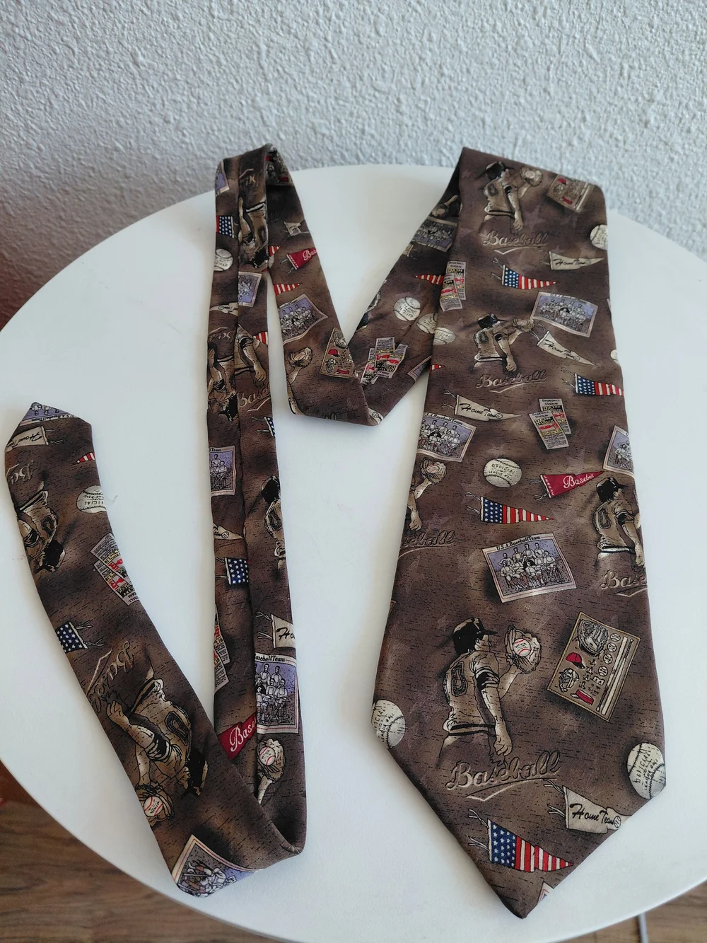 Tango by Max Raab Mens Necktie Americana Series  Baseball Early Teams  Silk 100%